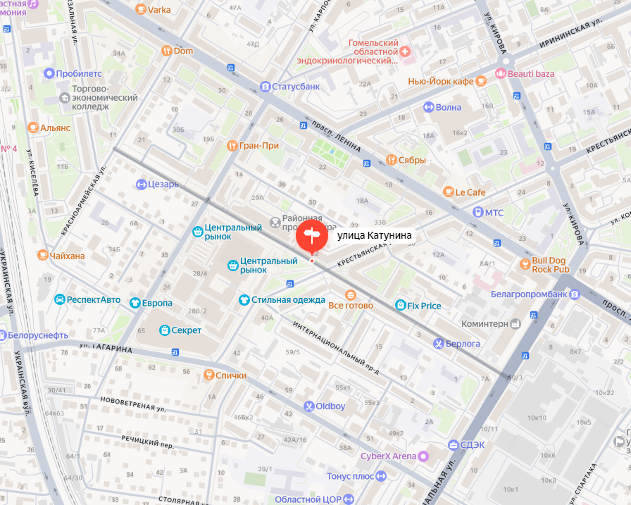 Улица Катунина в Гомеле