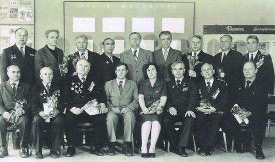 Д. Н. Пенязьков на встрече ветеранов Гомельского политехнического института. 1980 г.